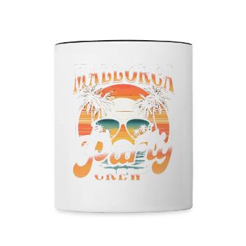 Mallorca Party Crew - Contrasting Mug - white/black - Front
