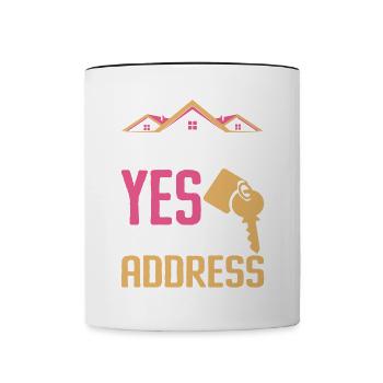 We Said Yes To The Address - Contrasting Mug - white/black - Front