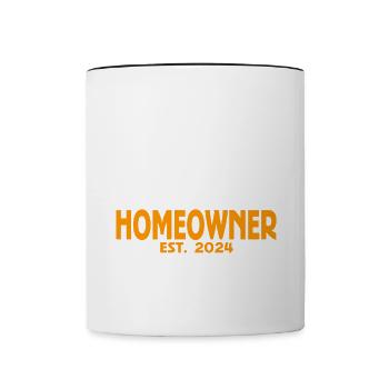 Official Homeowner EST.2024 BTC Did It - Contrasting Mug - white/black - Front