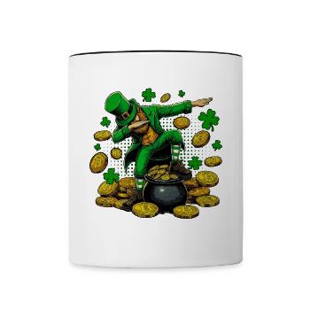 Pot of Bitcoin - Contrasting Mug - white/black - Front