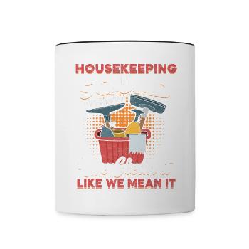 Housekeeping Squad - Contrasting Mug - white/black - Front