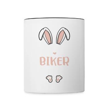 I'm The Biker Bunny - Tasse zweifarbig - Weiß/Schwarz - Vorne