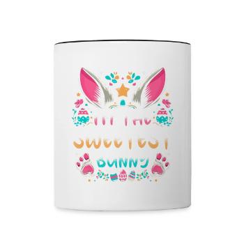 I'm The Sweetest Bunny - Contrasting Mug - white/black - Front