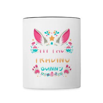 Je suis le lapin commercial - Mug contrasté - blanc/noir - Devant