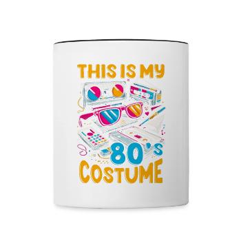 This Is My 80s Costume - Contrasting Mug - white/black - Front