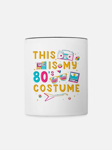 This Is My 80s Costume - Tasse zweifarbig - Weiß/Schwarz