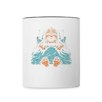Chemise de sieste officielle - Mug contrasté - blanc/noir - Devant