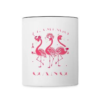 Flamingo Gang - Contrasting Mug - white/black - Front