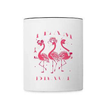 Mariée d’équipe - Mug contrasté - blanc/noir - Devant