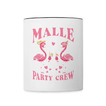 Malle Party Crew - Mug contrasté - blanc/noir - Devant
