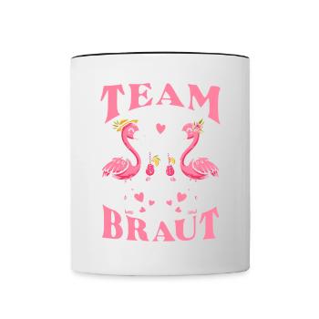 Mariée d’équipe - Mug contrasté - blanc/noir - Devant