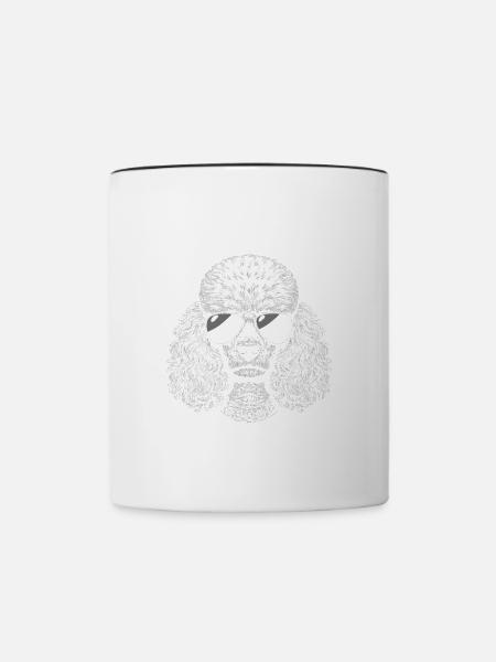 Poodle Grandma - Tasse zweifarbig - Weiß/Schwarz