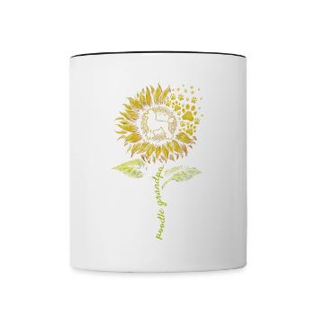 Poodle Grandpa - Tasse zweifarbig - Weiß/Schwarz - Vorne