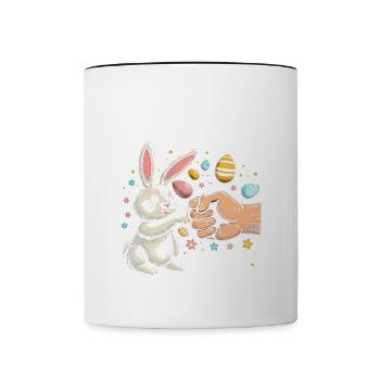 Échangera sa sœur contre des bonbons de Pâques - Mug contrasté - blanc/noir - Devant