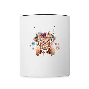 Daddy Of The Birthday Girl - Tasse zweifarbig - Weiß/Schwarz - Vorne