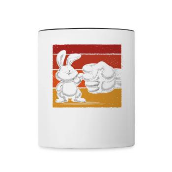 Best Rabbit Dad Ever - Tasse zweifarbig - Weiß/Schwarz - Vorne