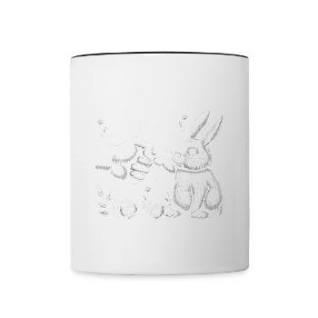 Some Bunny Is Going To Be A Big Sister - Contrasting Mug - white/black - Front