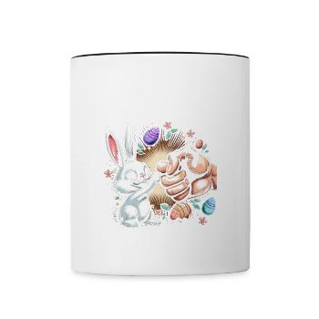 Will Trade Parents For Easter Candy - Contrasting Mug - white/black - Front