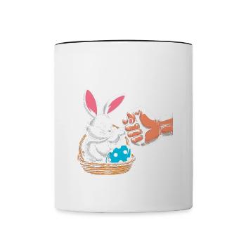 Will Trade Mom For Easter Candy - Contrasting Mug - white/black - Front