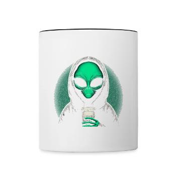 I don't have to do anything today - Contrasting Mug - white/black - Front
