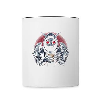 Il ne fait rien, il veut juste du café - Mug contrasté - blanc/noir - Devant