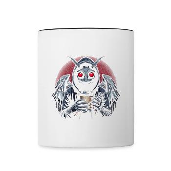Bonjour les ténèbres mon vieil ami - Mug contrasté - blanc/noir - Devant
