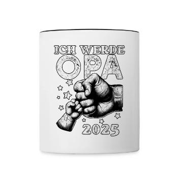 I'm going to be grandpa in 2025 - Contrasting Mug - white/black - Front