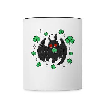 Mothman Shamrock - Tasse zweifarbig - Weiß/Schwarz - Vorne