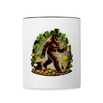 Bière irlandaise Bigfoot - Mug contrasté - blanc/noir - Devant