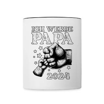 I'm going to be a dad in 2024 - Contrasting Mug - white/black - Front