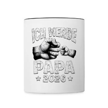 I'm going to be a dad in 2026 - Contrasting Mug - white/black - Front