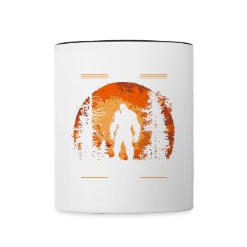 Meilleur papa Bigfoot de tous les temps - Mug contrasté - blanc/noir - Devant