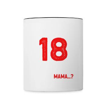 Finally 18 I can do everything, I know everything - Contrasting Mug - white/black - Front