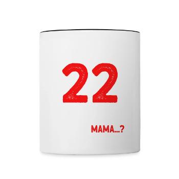 Enfin 22 je peux tout faire, je sais tout - Mug contrasté - blanc/noir - Devant