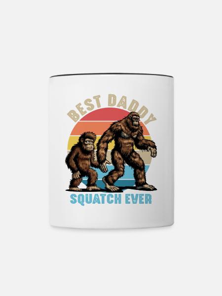 Best Daddy Squatch Ever - Tasse zweifarbig - Weiß/Schwarz