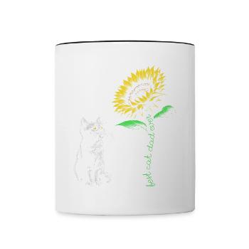 Meilleur papa chat de tous les temps - Mug contrasté - blanc/noir - Devant