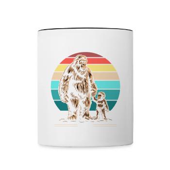 Best Papa Squatch Ever - Tasse zweifarbig - Weiß/Schwarz - Vorne