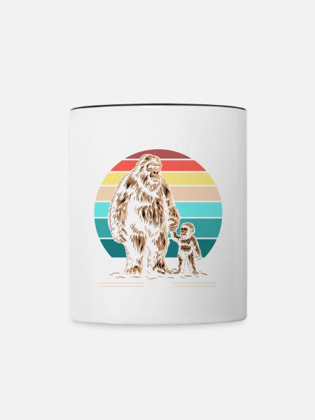 Best Papa Squatch Ever - Tasse zweifarbig - Weiß/Schwarz