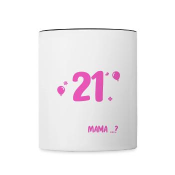 Finally 21 I can do everything, I know everything - Contrasting Mug - white/black - Front