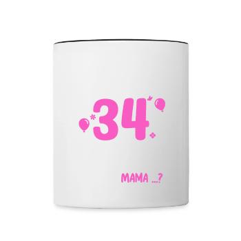 34 Birthday I can do everything I know everything - Contrasting Mug - white/black - Front