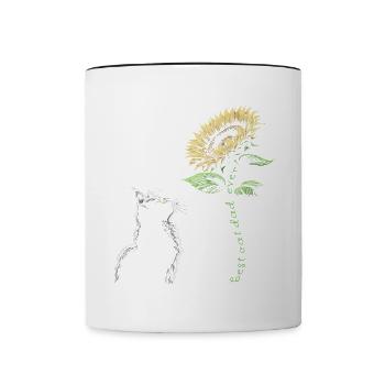 Meilleur papa chat de tous les temps - Mug contrasté - blanc/noir - Devant