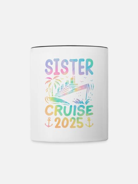 Sister Cruise 2025 - Tasse zweifarbig - Weiß/Schwarz