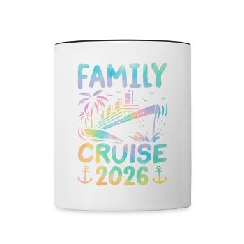 Croisière Famille 2026 - Mug contrasté - blanc/noir - Devant