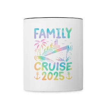 Family Cruise 2025 - Contrasting Mug - white/black - Front