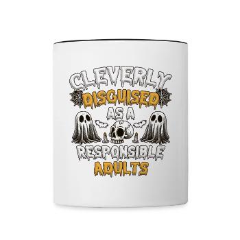 Cleverly Disguised As A Responsible Adults - Contrasting Mug - white/black - Front
