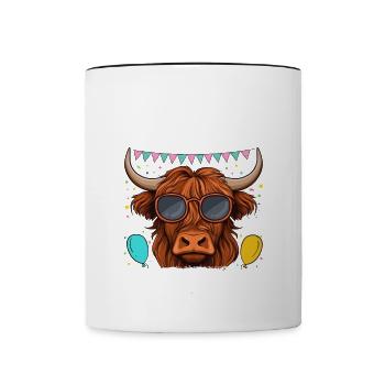 Maman du garçon d’anniversaire - Mug contrasté - blanc/noir - Devant