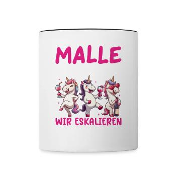Malle 2024 Licorne Nous intensifions jusqu’à la fin - Mug contrasté - blanc/noir - Devant
