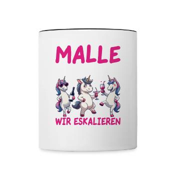 Malle Girls Tour Nous intensifions jusqu’à la fin - Mug contrasté - blanc/noir - Devant