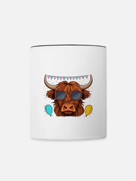 Daddy Of The Birthday Boy - Tasse zweifarbig - Weiß/Schwarz