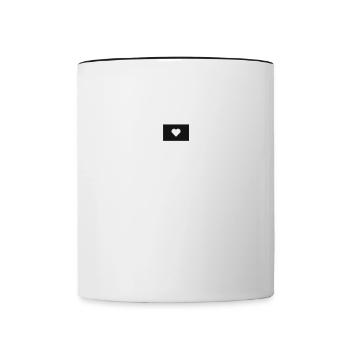 ECG Heartbeat Computer - Contrasting Mug - white/black - Front
